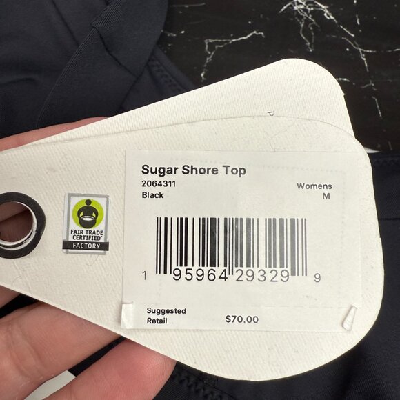 NWT Women's PRANA Sugar Shore Bikini Top Black | Size Medium - Picture 8 of 11